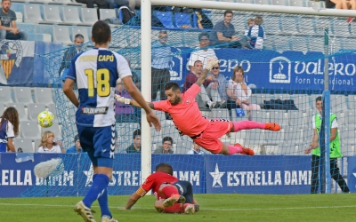 Ian Mackay ha estat triat per l'audiència de Ràdio Sabadell el millor arlequinat ahir contra l'Olot | Nuri Marguí (UEO)